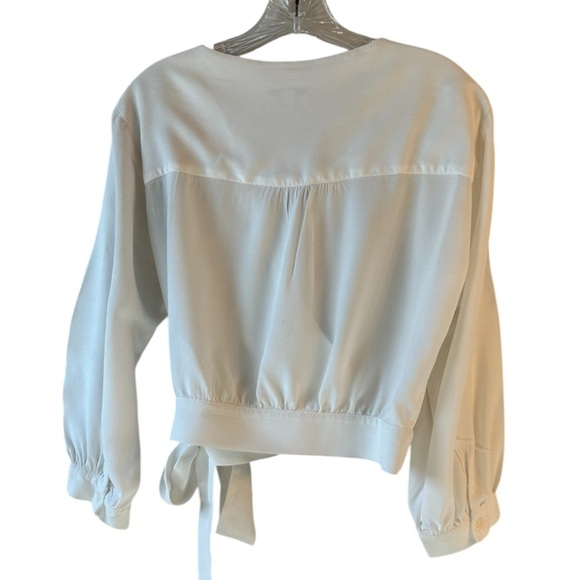 Frank & Oak linen blend wrap top - Picture 3 of 5